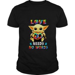 Baby Yoda Autism love needs no words Star Wars